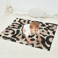 thumbnail image 2 of Beige and Black Leopard Pattern Blanket,Comfortable Soft Flannel Throw Blanket,All Season,Warm Lightweight Blankets for Sofa Bed Couch Living Room Chair,30"x40", 2 of 4