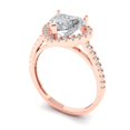 thumbnail image 2 of Halo Engagement Ring for Women - 2.285ct White Sapphire in 14K Rose Gold Promise Ring, 2 of 6