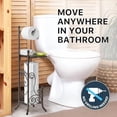 thumbnail image 3 of English Style Bathroom Toilet Tissue Roll Holder Stand with Shelf, Bronze, 3 of 8