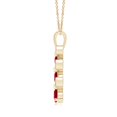 thumbnail image 2 of ANGARA Natural Channel-Set Round Ruby Three Stone Journey Pendant in 14K Yellow Gold for Women (Size-4mm) | July Birthstone, Birthday, Anniversary, Jewelry Gift for Women | Natural Ruby Necklace, 2 of 8
