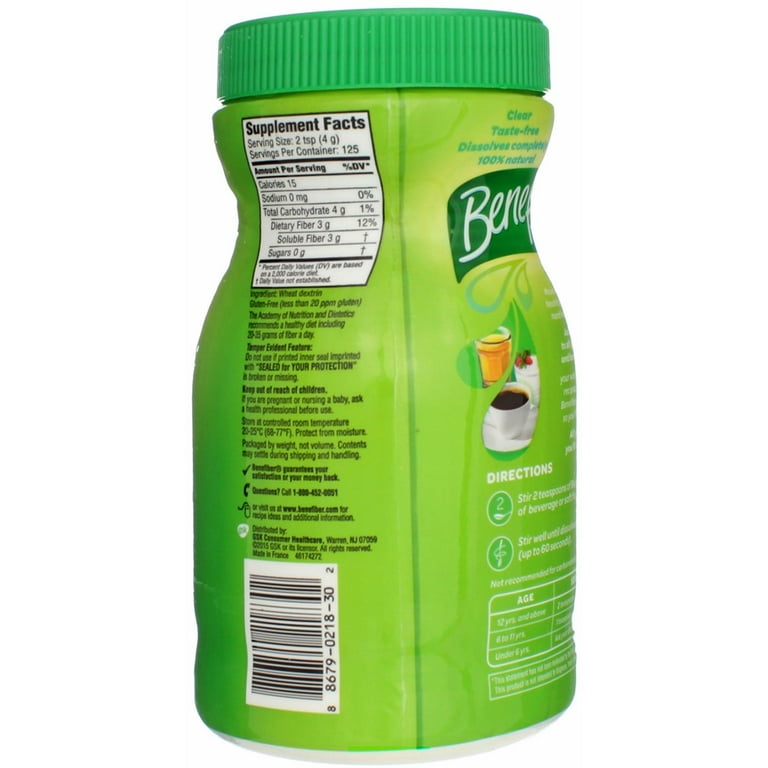 Benefiber Fiber Supplement Non-Thickening Powder, Sugar Free