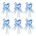 thumbnail image 1 of Unique Bargains 8' Pull Bows Gift Wrapping Pull Bow Heart Pattern Baskets Present Bows Knot Ribbon Light Blue 100 Pcs, 1 of 6