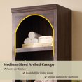 thumbnail image 3 of SinCiDo Arched Bathroom Storage Cabinet with Adjustable Shelves, 5-Tier Narrow Bathroom Cabinet for Bathroom, Kitchen, Living Room, Brown, 3 of 7