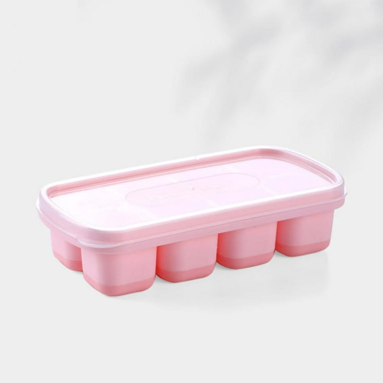 2 SILICONE STACKABLE ICE CUBE TRAYS WITH LIP