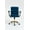 Blue, variant on DELMANGO Faux Leather Home Office Desk Chair with Padded Seat & Armrests, Gold Base Vanity Swivel Chair with Adjustable Height and Wheels, Green