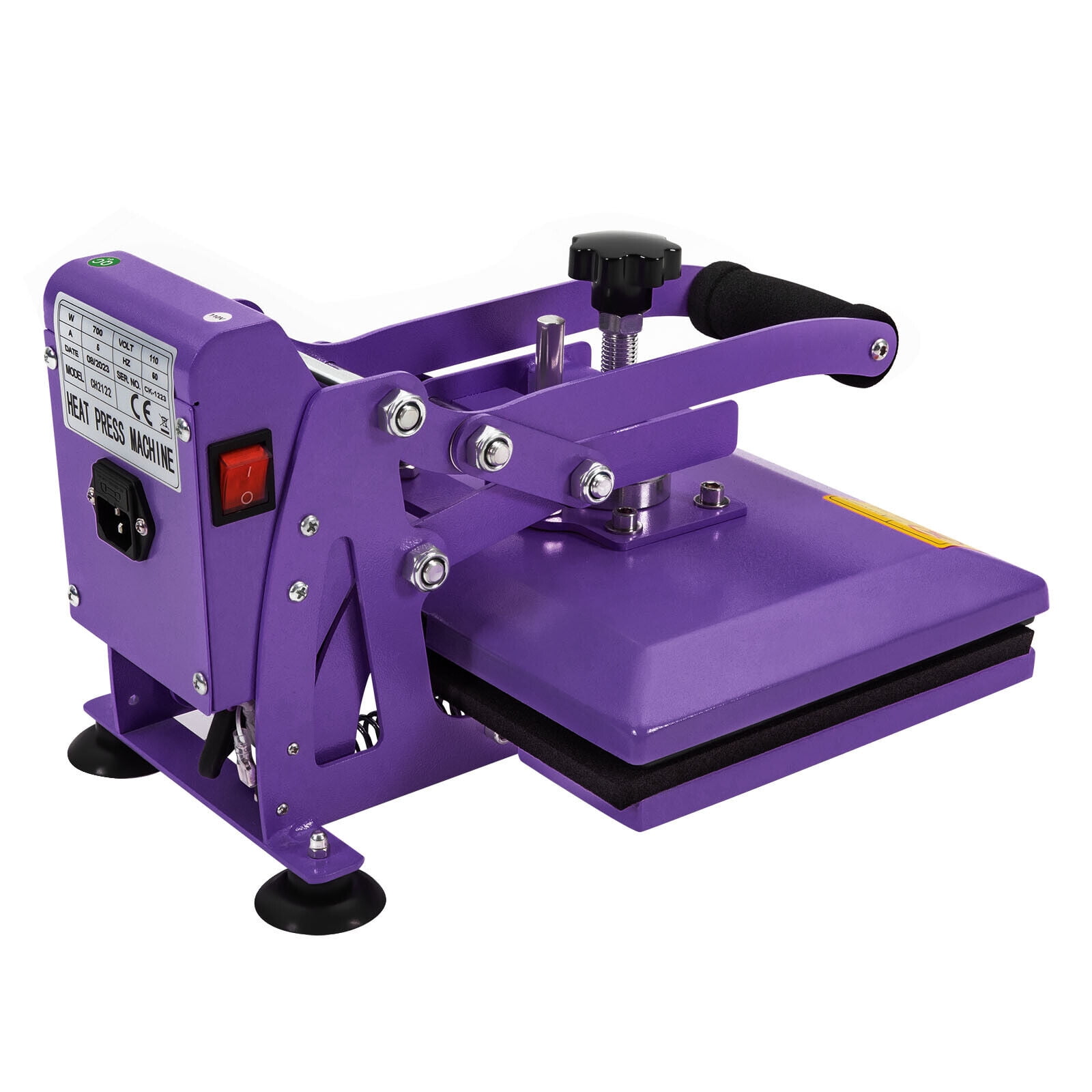 11.8*9inch Modern Purple Heat Press Machine Heat Press Machine for T Shirts, T Shirt Press Machine 700W