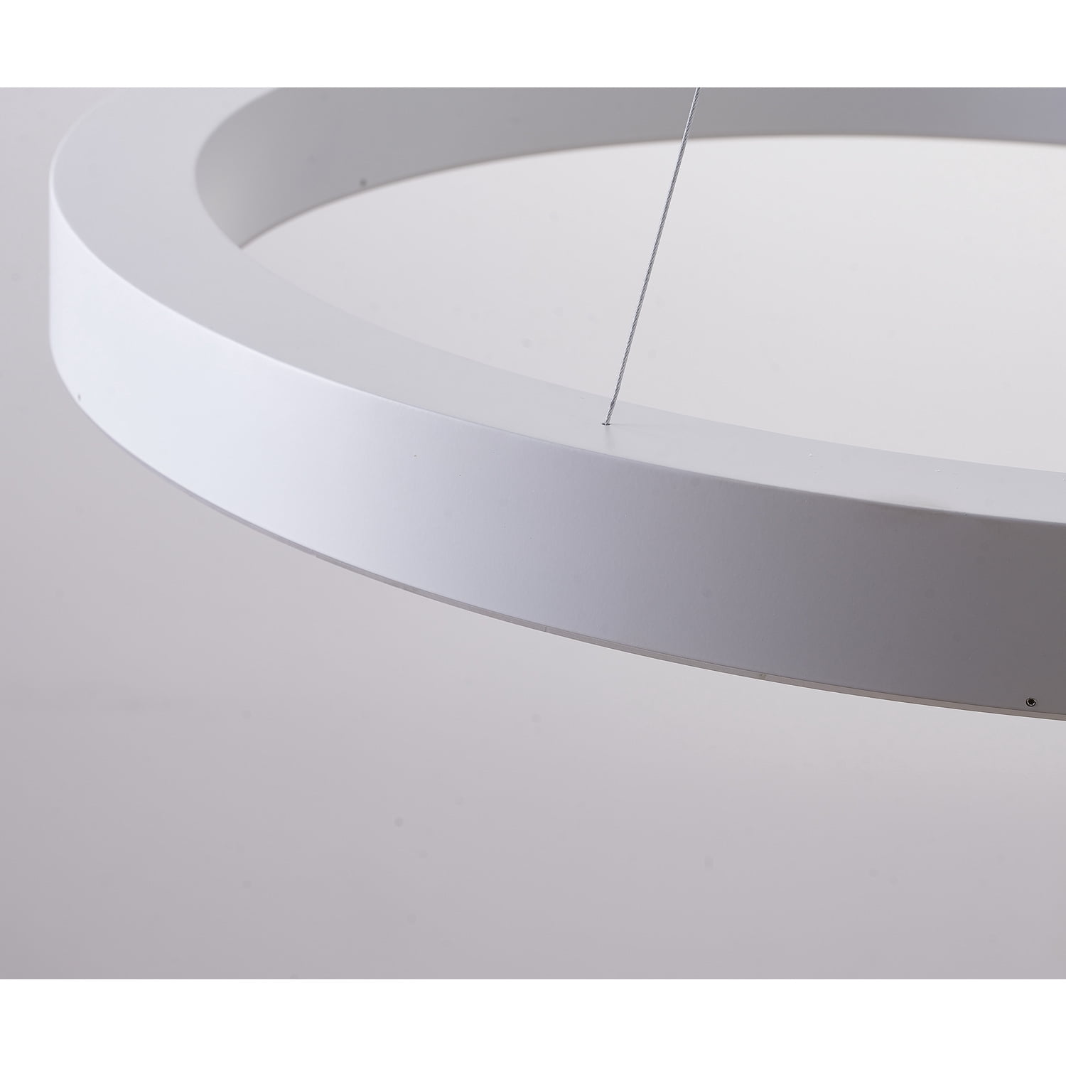 Modern Halo Ring Light - Matte White light Ceiling Light with Crystal Accent - 21.6 Inch Diameter
