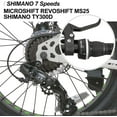 thumbnail image 6 of Hiland Kids Fat Tire Bike, Shimano 7-Speed, Dual-Disc Brakes, 20 inch Kids Trail Mountain Bike for Boys Girls, White, 6 of 8