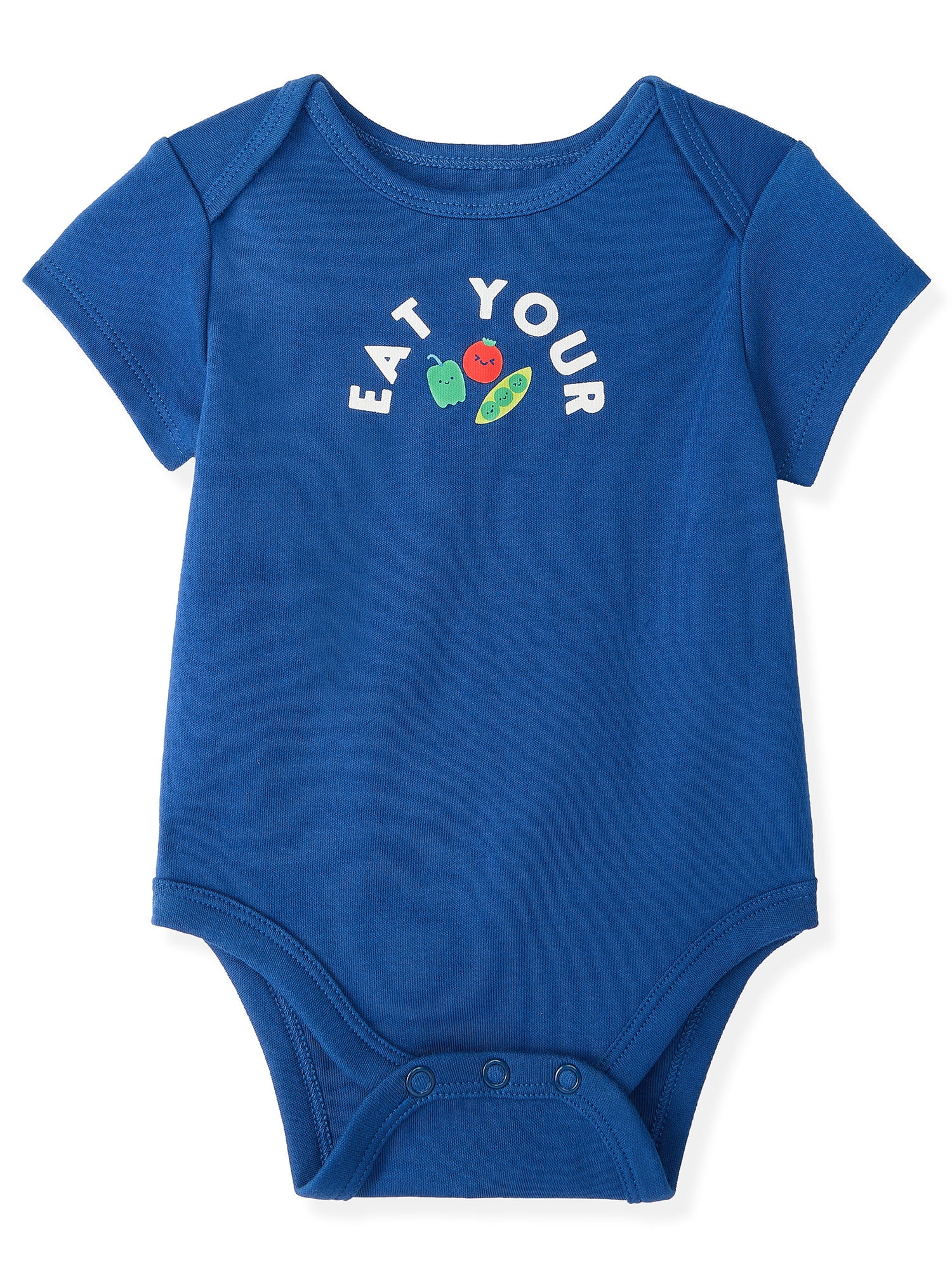 Garanimals Newborn & Baby Boy Cotton Lap-Shoulder Short-Sleeve Bodysuits, 4-Pack, Sizes 0–24M