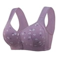 thumbnail image 1 of Women's Sexy Lace Front - Button Underwire Bra - Adjustable Shoulder Strap, Shaping Cup, Comfortable, Plus - Size Options, Hand Wash, 1 of 5