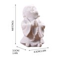 thumbnail image 3 of PRETXORVE Home Decor, Room Decor, White Sandstone Sandstone Maitreya Buddha Resin Crafts Desktop Tea Pet Buddha Statue Series, 3 of 6