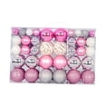 thumbnail image 4 of 100x adornos de bolas de Navidad decoraciones colgantes para de Navidad bolas de Navidad para boda fiesta de graduación aniversario de año Nuevo Rosa Blanco Plata Macarena Colgantes Bolas, 4 of 8