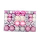 thumbnail image 4 of 100x adornos de bolas de Navidad decoraciones colgantes para de Navidad bolas de Navidad para boda fiesta de graduación aniversario de año Nuevo Rosa Blanco Plata Macarena Colgantes Bolas, 4 of 8