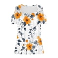 thumbnail image 5 of Craaazy Women's Casual Fitted V Neck Short Sleeve T-Shirt with Cold Shoulder Design and Eyelet Detail for Everyday Outfits Gifts, 5 of 5
