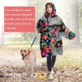 thumbnail image 4 of Yorkie Dog and Flower Florals Wearable Oversized Blanket,Wearable Blanket Hoodie for Adults,Cozy Hooded Blankets with Super Pockets,Super Warm Fuzzy Pullover for Women & Men, 4 of 6