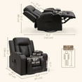 thumbnail image 3 of HOMCOM 8-Point Vibration Massage Recliner Chair for Living Room, 3 of 10