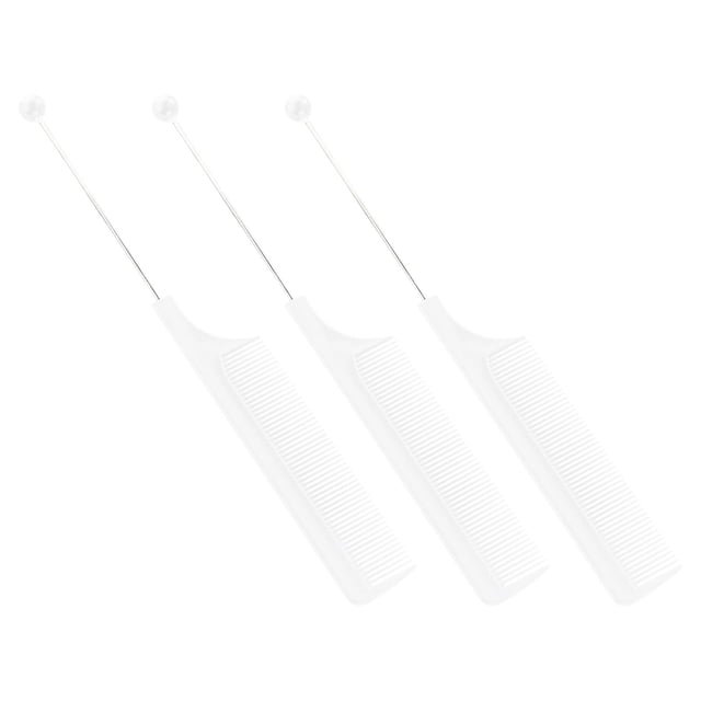 Peines para el cabello con cuentas DIY de 3 piezas, peine de corte, peine de aseo de estilo ligero