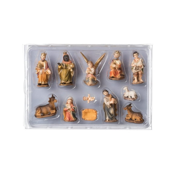 Roman Inc. 2" 12 Piece SET Nativity in Muted Colors of Earth Tones