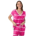 thumbnail image 4 of Layla Women's Sleepwear 2-Piece Knit Short Sleeve Top and Pant Pajama Set, Sizes XS-4X, 4 of 6