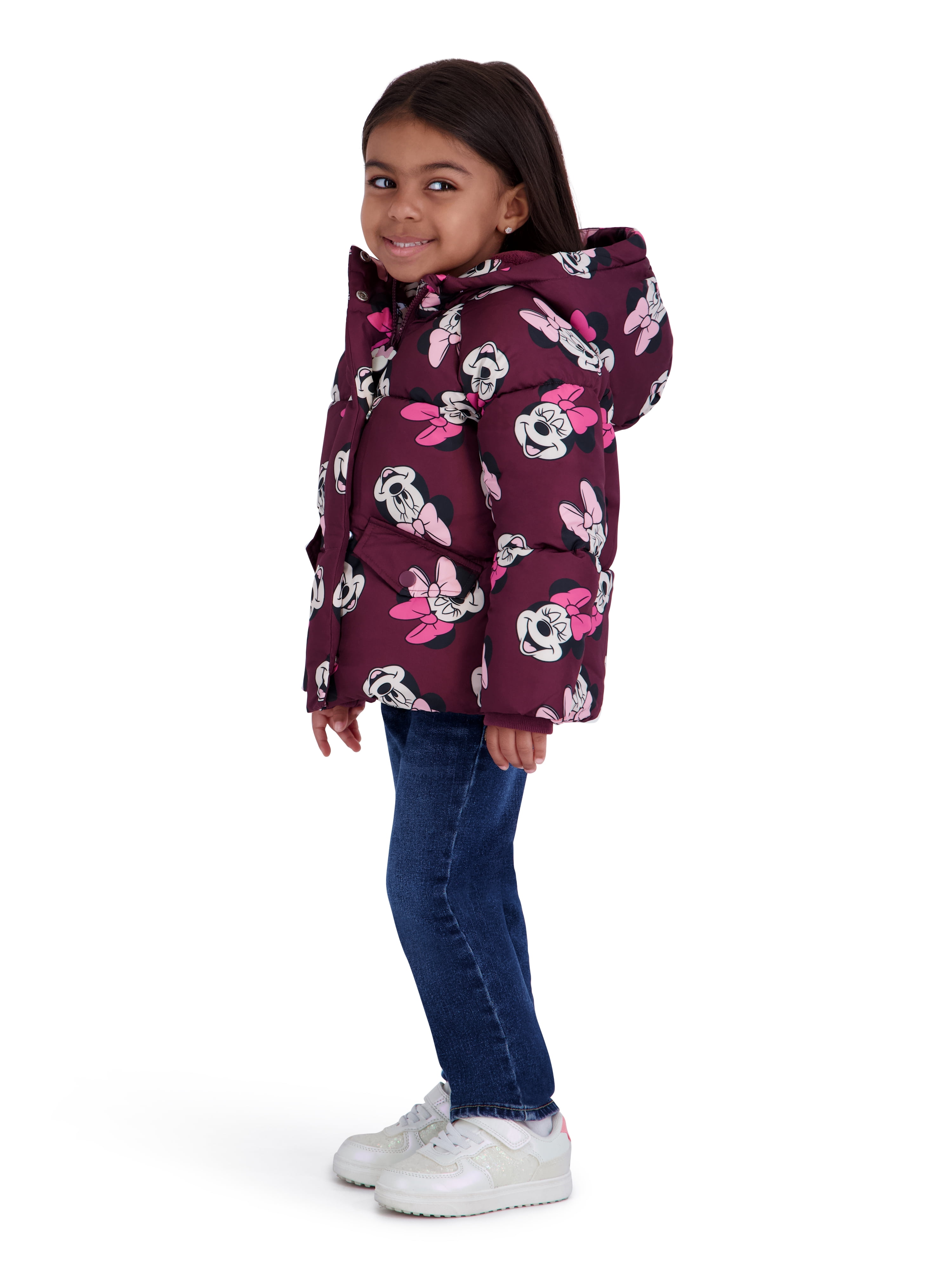 Minnie Mouse Toddler Girl Puffer Jacket, Sizes 12 Months-5T