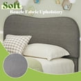 thumbnail image 4 of Merluxy Full Size Boucle Bed Frames, Upholstered Platform Bed with Curved Shaped Headboard, Soft Rounded Corners, Noise Free, Easy Assembly, Grey, 4 of 6