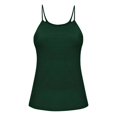 thumbnail image 4 of CAIXIA Womens Tank Tops U Neck Basic Sleeveless Shirts Ribbed Racerback Workout Clothes Slim Fit Womens Camisole Tank Tops Cute Trendy Going Out Tops,Dark Green, 4 of 4