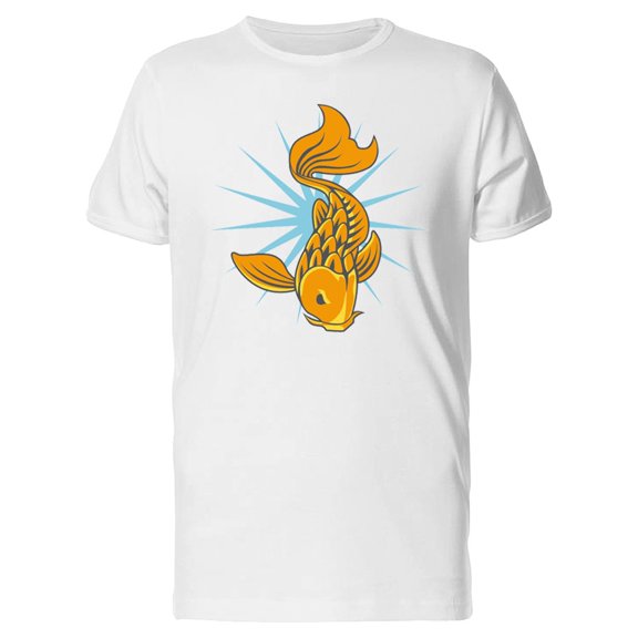 Golden Koi Fish Drawing Tee Men's -Image by Shutterstock