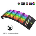 thumbnail image 6 of 2X PSU Extension Cable RGB Trunking Cover Rainbow Bridge for 24Pin ATX Cable MOD Symphony Line, 5V Rainbow RGB M/B SYNC, 6 of 10