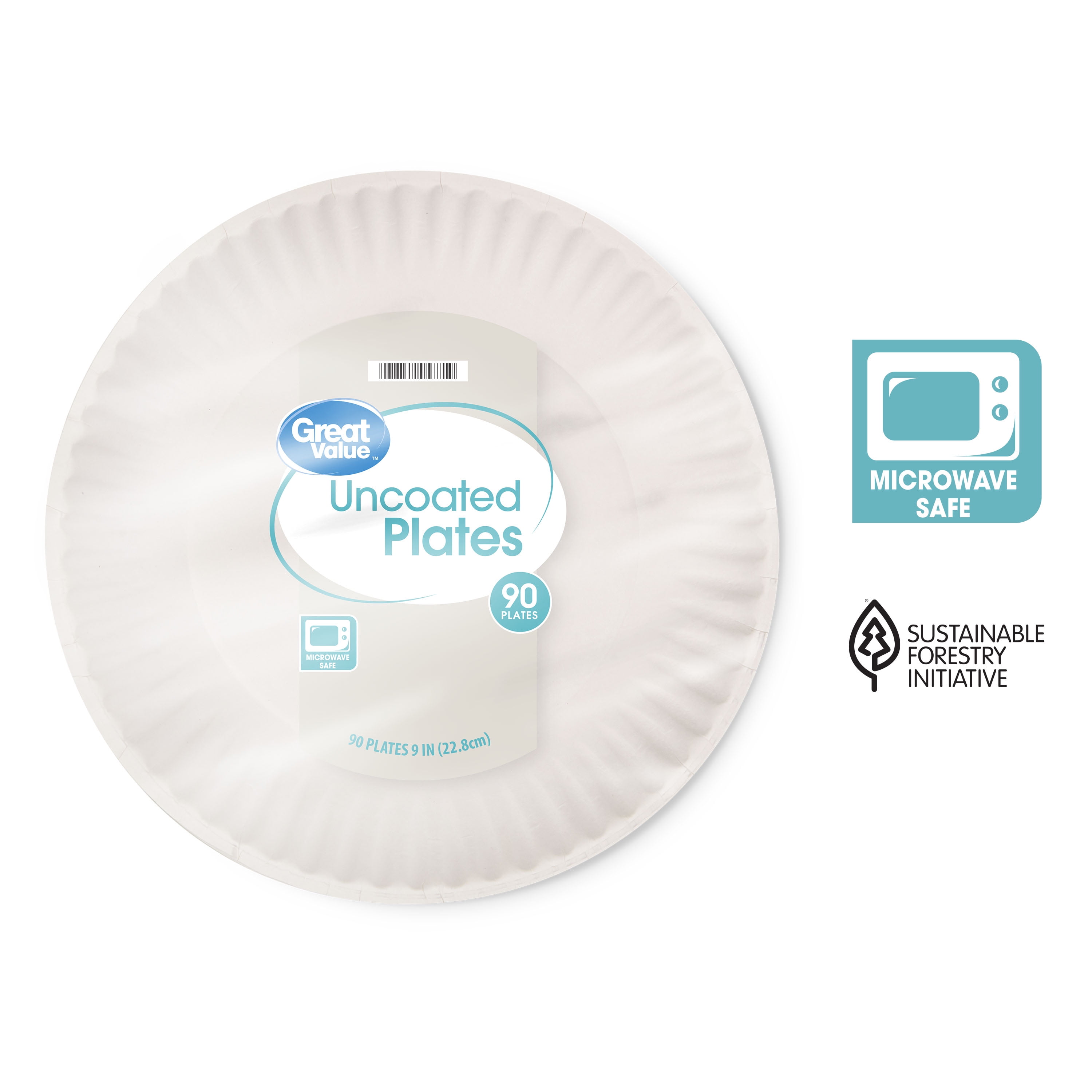  Empress Uncoated Paper Plate, 9 Inches, White, Pack of 100 -  1004997 : Sports & Outdoors