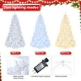 thumbnail image 5 of PAPROOS 8FT Pre-Lit Christmas Tree, Artificial Christmas Tree with 670 Warm Lights, Lush 2008 Tips and Sturdy Metal Base, Indoor Christmas Decor Xmas Tree for Holiday Decorations, White, 5 of 9