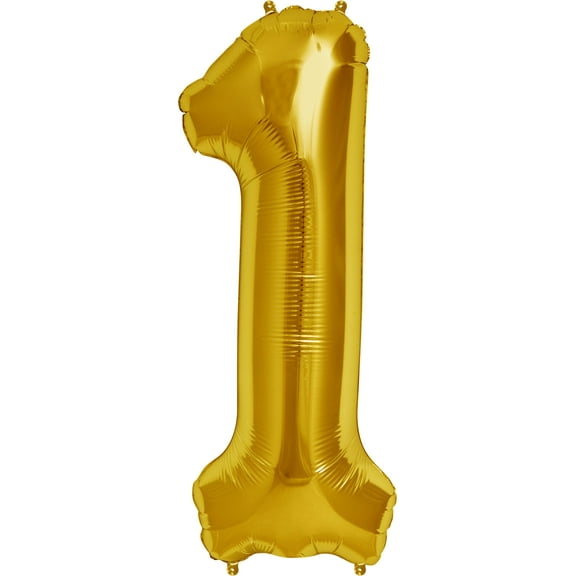 Number 1 Balloon, 32.5", Gold