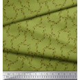 thumbnail image 2 of Soimoi Green Rayon Fabric Leaves & Geometric Print Fabric by the Yard 42 Inch Wide, 2 of 5