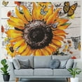 thumbnail image 4 of Orinice Sunflower Butterflies Flowers Tapestry Wall Hanging Unique Style Graphic Tapestries Home Wall Decor Art for Living Room Bedroom Apartment Farmhouse Dorm 60x50inch, 4 of 6