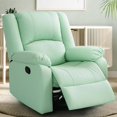 thumbnail image 5 of Fairyland PU Leather Ergonomic Recliner, Adjustable Seat Back and Footrest, Quick Installation, Mint, 5 of 6
