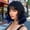 Black Mixed Blue, variant on Short Ginger Orange Wig - Wavy Bob with Bangs, Curly Wig for Women - Looking Synthetic Heat Resistant Fiber - Daily Party Use