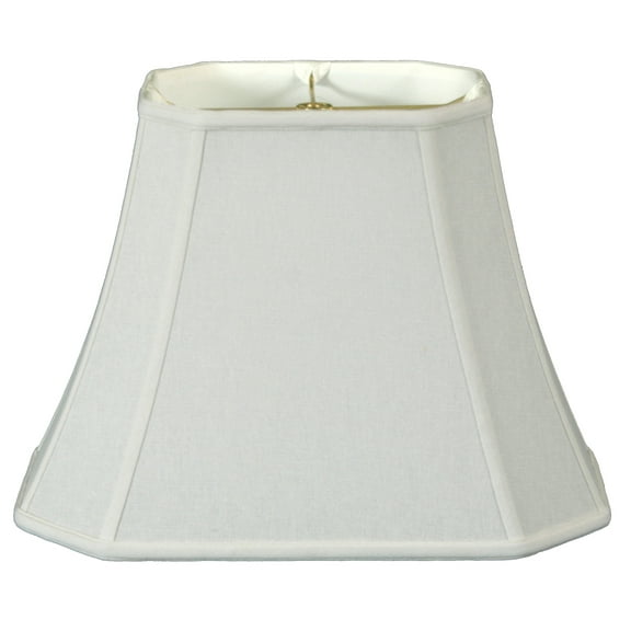 Royal Designs 16" Rectangle Cut Corner Lamp Shade Linen White