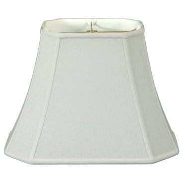 12 Rectangle Cut Corner Lamp Shade, White Cut Corner Lamp Shade