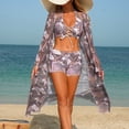 thumbnail image 6 of Fashionable Mesh Tankini Bikini Three Piece Swimwear With Cover Up For Beach Pool, 6 of 9