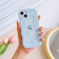 thumbnail image 2 of Compatible with iPhone 12 Mini Case Clear with Floral Design for Women Girls,Aesthetic Cute Wavy Flowers Soft Shockproof Cell Phone Cover for iPhone 12 Mini 5.4 Inch (Tulip/Blue), 2 of 9