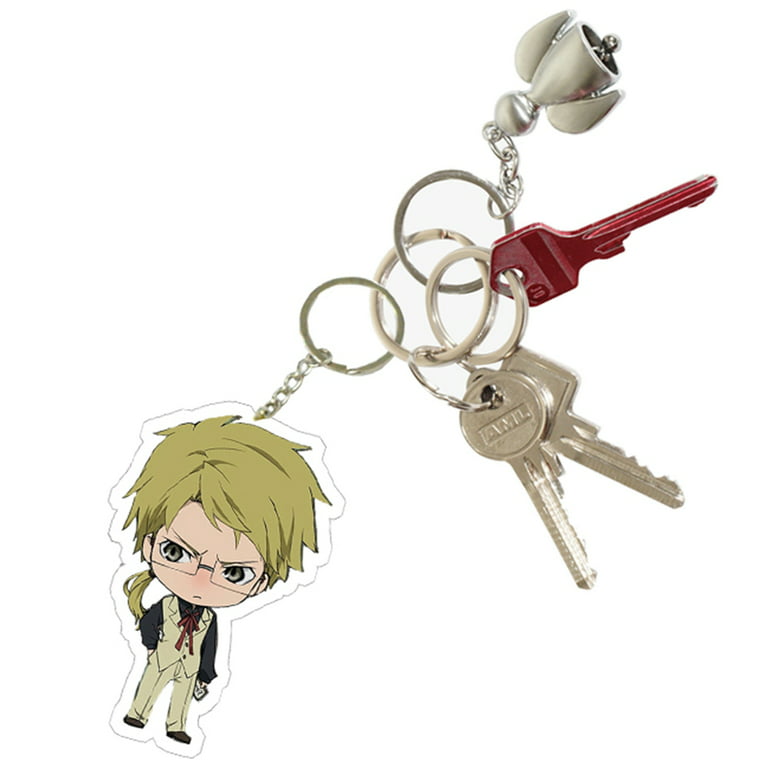 Riapawel Bungo Stray Dogs Keychain Double-sided Clear Acrylic Key Ring Anime  Figure Color Printed Pendant Clothing Bag Accessories 