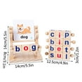 thumbnail image 3 of Word Building Blocks Educational Toy, Spelling Game Alphabet Teaching Set, Early Reading Skills Activity With Flash Cards, 3 of 9