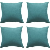 SHANNA 18" x18" Patio Tent Green Polyester Square Decorative Pillow Cover, Waterproof (4 Count)