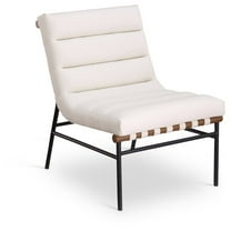 Meridian Furniture Burke Cream Vegan Leather Accent Chair