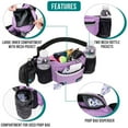 thumbnail image 3 of PetAmi Dog Fanny Pack, Treat Pouch for Dog Walking, Training, Built in Poop Bag Dispenser, Water Bottle Holder, Collapsible Bowl, Pet Treat Waist Belt for Hiking, Running, Kibbles (Purple), 3 of 7
