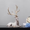 thumbnail image 3 of Décoration de Cerf Collection Maison Bureau Rennes Debout Assis Ornements de Vin Debout Rouge, 3 of 9