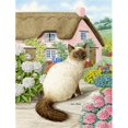 thumbnail image 1 of Birman Cat And Cottage Flag Garden Size, 1 of 1