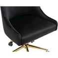 thumbnail image 6 of Meridian Furniture Karina Swivel Adjustable Black Velvet and Gold Office Chair, 6 of 12