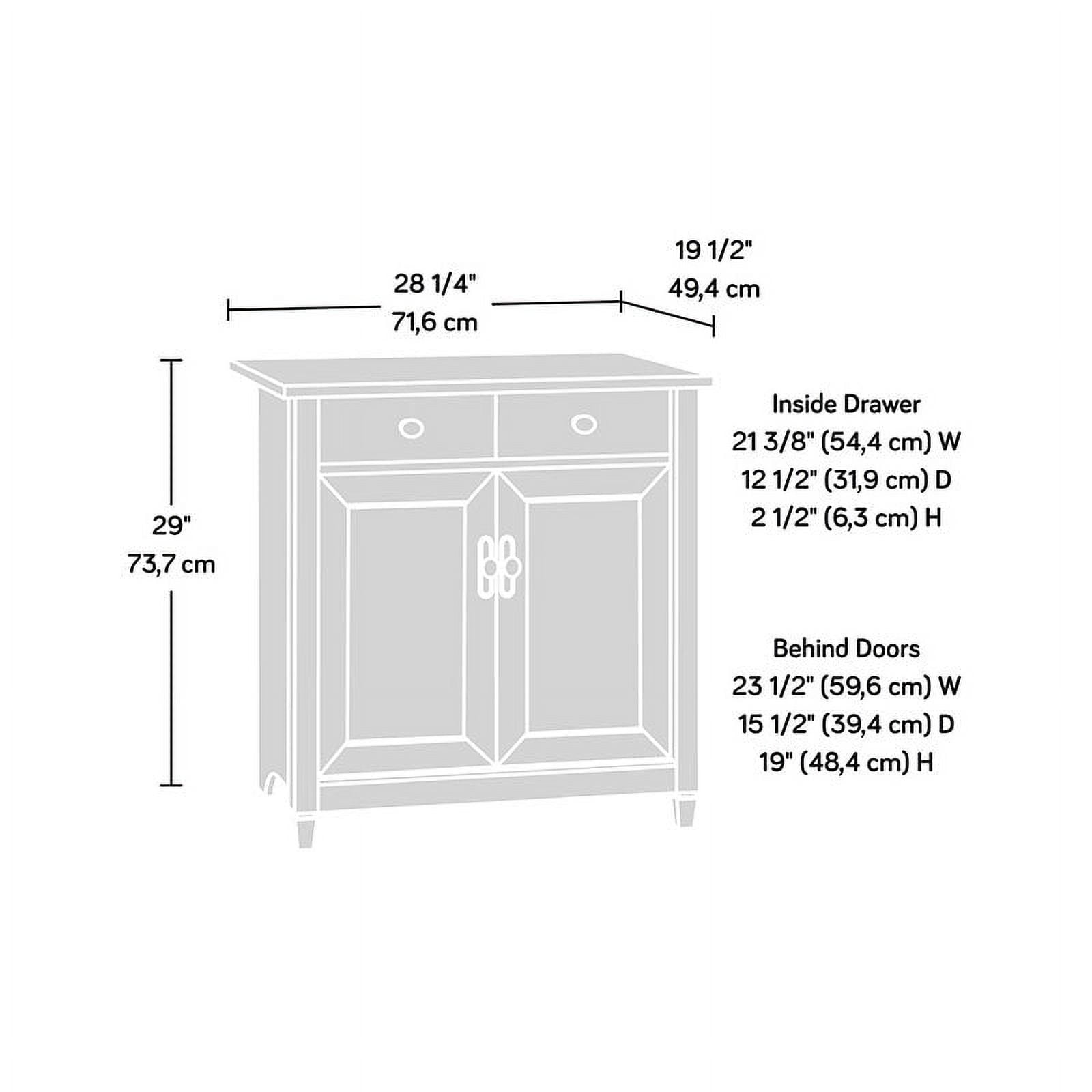 Pemberly Row 2-Door Wood Utility Stand in Distressed Estate Black