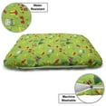 thumbnail image 3 of Green Xmas Pet Bed, Holiday New Year Spirits Wintery Coldish Hats Socks Calendar Pages Trees, Chew Resistant Pad for Dogs and Cats Cushion with Removable Cover, 24" x 39", Multicolor, by Ambesonne, 3 of 4