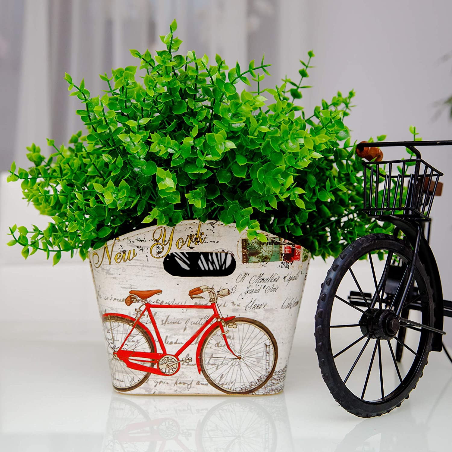 Viworld 14.3” Artificial Plastic Greenery Outdoor Bouquet (12 Count)